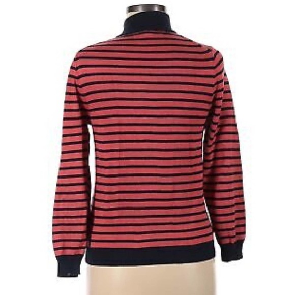 Brooks Brothers Women’s Striped Knit Zippered Cardigan Size Large - Picture 4 of 6